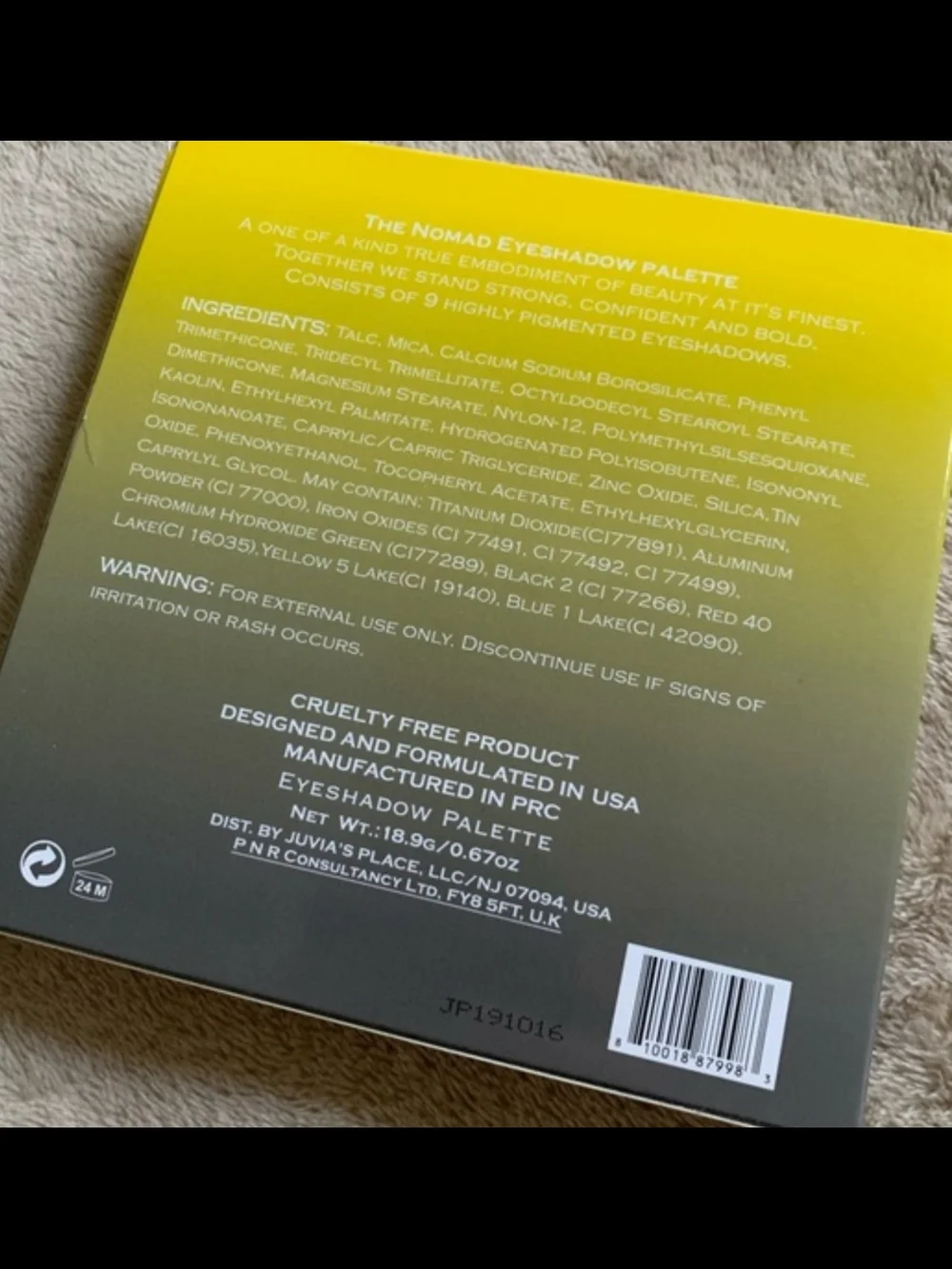 Juvia's Place The Nomad Eyeshadow Palette NWOB